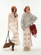Three-dimensional woolen decorative skirt long